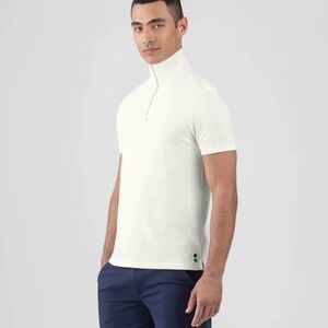 RON DORFF Zip Up Polo Shirt Short Sleeve
